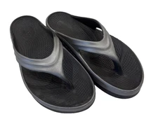 Oofos Women’s Oolala  Silver gray Calypso Flip-Flop Thong Sandal Size 10 EU 41