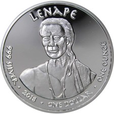 2018 Native American Jamul Lenape Horse 1 oz .999 Silver Proof $1 Coin