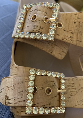 Corky’s Footwear •Main Squeeze Sandal• Rhinestone Buckles -Cork - Picture 9 of 14