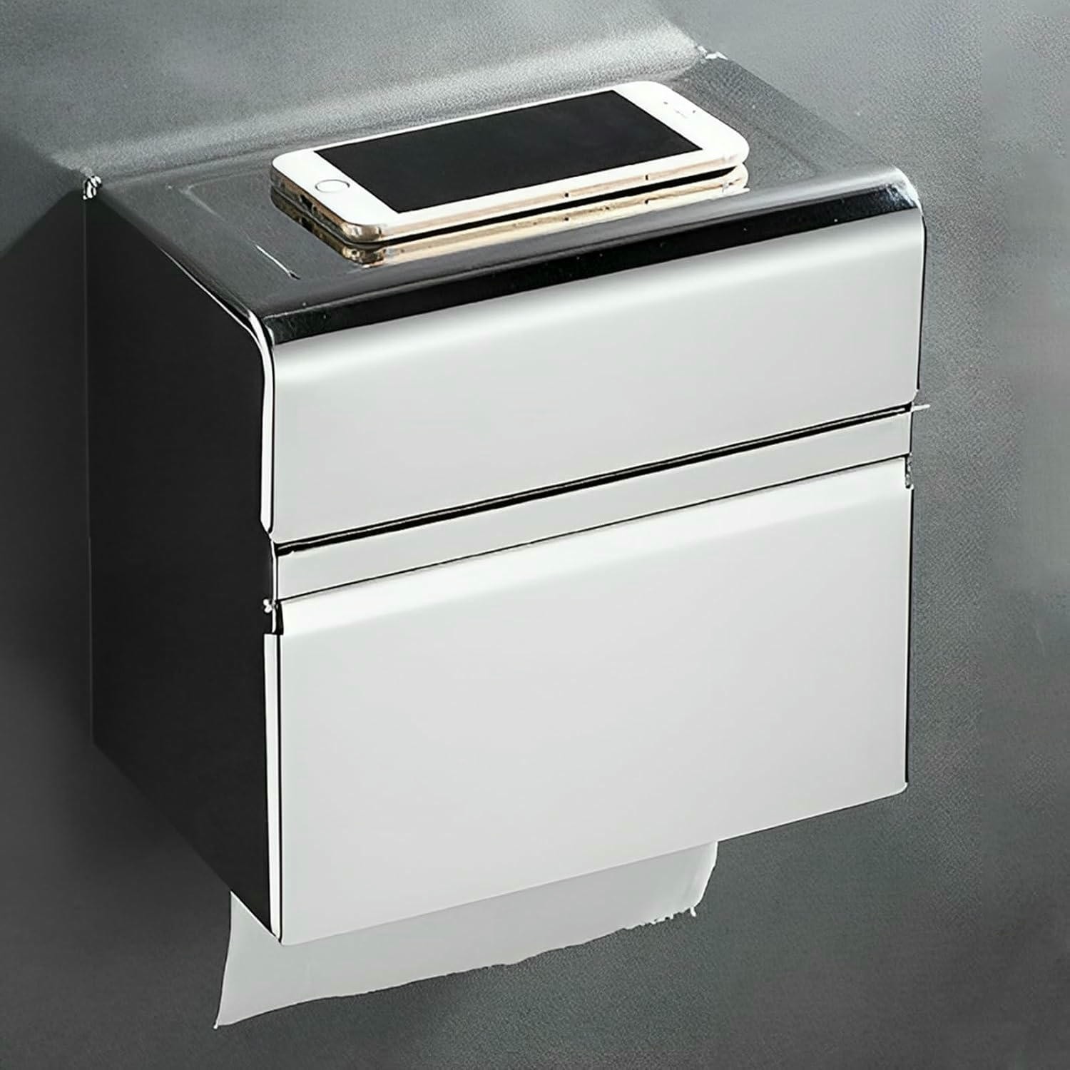 Dispensador de Papel Toalla,Dispensador Papel Secamanos Montado en Pared,Acero I