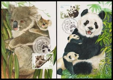 Australia & China Joint Stamp Issue First Day Maxi Cards w/ #1459 (1995) VF M