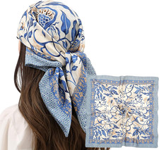 RIIQIICHY Women Head Hair Scarf Like Satin Silk Scarf Sleeping Hair Wrapping Nig