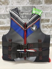 Body Glove Youth Evoprene PFD Life Jacket for 55-88 lbs, Gray With Stripes