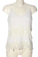NUNA LIE Top con bretelline Donna Top Taglia IT 38 bianco stile casual