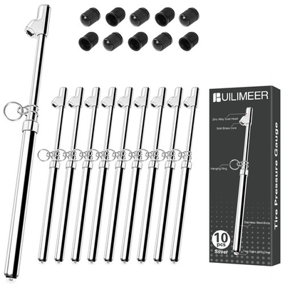 #ad 10 Pack Dual Head Tire Pressure Gauge – Heavy Duty 10 150 PSI Air Pressure Ga... $83.41