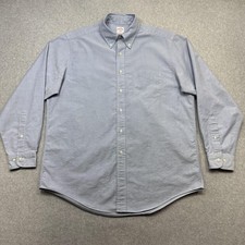 Brooks Brothers Oxford Shirt Mens 16.5 Blue Long Sleeve Button Down Supima 346