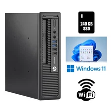 HP EliteDesk 800 G1 USDT Desktop Computer 16GB RAM 240GB SSD Wi-Fi Windows 11 Pr