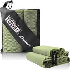 Mikrofaser Handtuch Set 2 Stück Schnell trocknend Reise Strand Fitness Camping