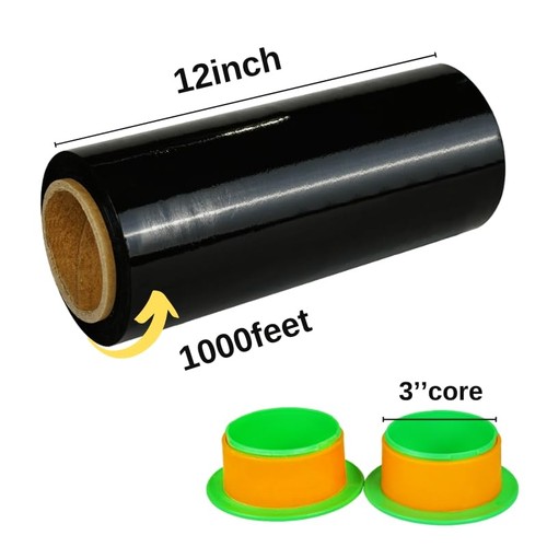 Stretch Film 12 in x 1000 ft 80 Gauge Durable 2-Pack | Moving Wrapping - Picture 2 of 8