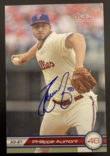 2013 PHILIPPE AUMONT Rookie Signed Auto Team Issue Photo Postcard! Phillies, #48