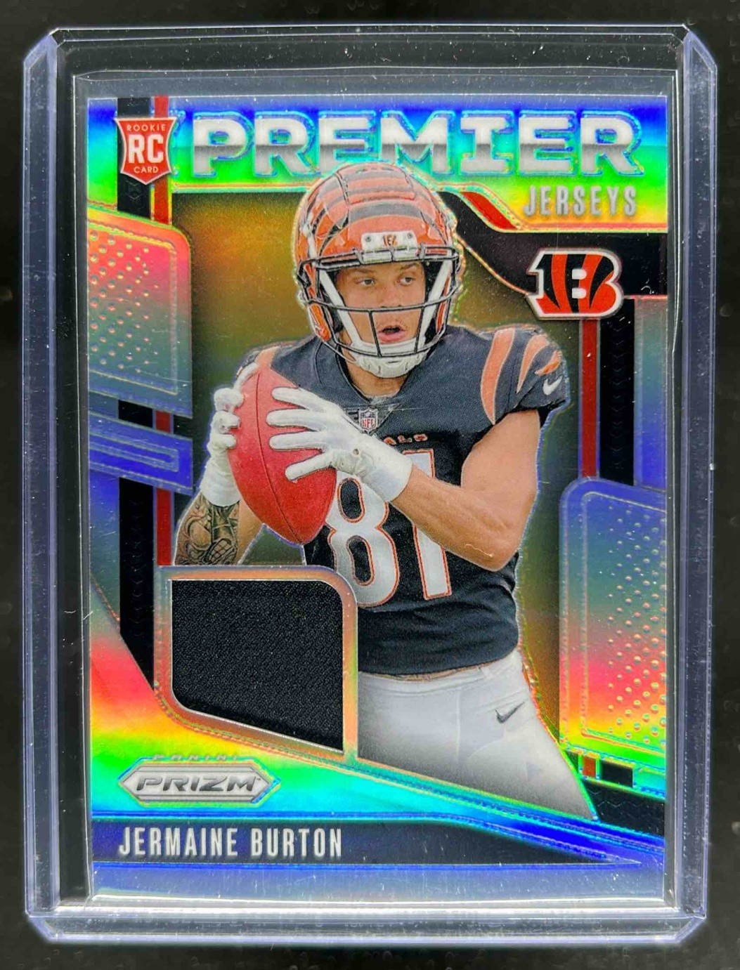 2024 Prizm Jermaine Burton Premier Jerseys RC Jersey #PJ-JBN Bengals