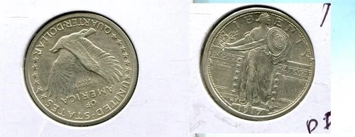 1917 S TYPE 1 STANDING LIBERTY QUARTER CH BU 6676T