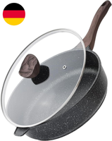 Kordisen Antihaft Tiefe Bratpfanne Mit Deckel, 30 Cm GroßE Granitbeschichtung Pf