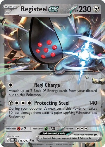 Holofoil Registeel ex 145/217 Near Mint