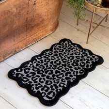 Scalloped Cheetah Rug Leopard Bathroom Mat Cheetah Print Room Decor Cute Abso...