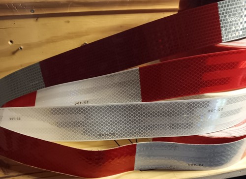 Lot Of 43M Diamond Grade 983-32 (PN67533) Red/White Reflective Tape 2 in x 50 yd