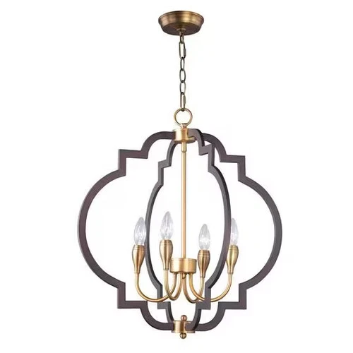 Maxim Crest 4-Light Chandelier in Oil Rubbed Bronze / Antique Brass - Picture 1 of 3