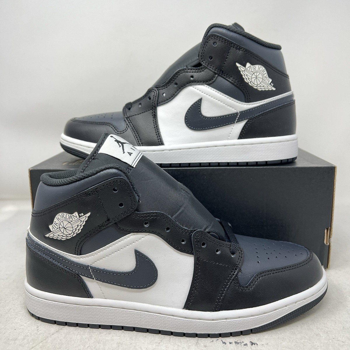 Nike Air Jordan 1 Mid Black Off Noir-Summit White Men' Shoes