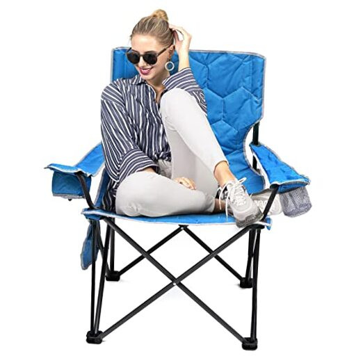 XL Heavy Duty Oversized Folding Camping Chair for Adults, Big and Sturdy