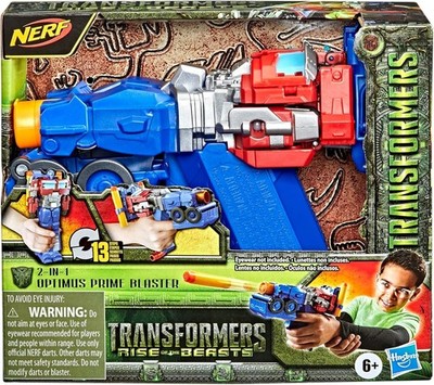 Transformers Toys Rise of The Beasts Movie 2-in-1 Optimus Prime Blaster Powered