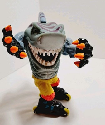 VTG 94 Mattel Street Sharks ACTION FIGURE STREEX ROLLER BLADER TOY Yellow Pants 