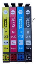 4Pack 822XL T822XL INK CARTRIDGE For EPSON WORKFORCE PRO WF-3820 WF-4820 WF-4833