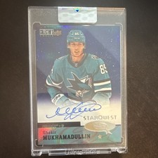 Upper Deck Clear Cut Shakir Mukhamadullin Starquest Rookie Auto Sharks #CSA-MU