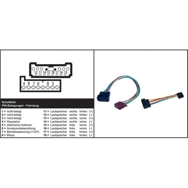 AIV ISO Autoradio-Adapter Auto-Radio Adapter-Kabel FüR Ford Seat VW Sharan Etc-image