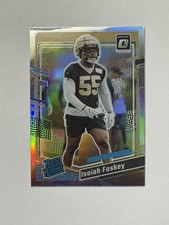 ISAIAH FOSKEY 2023 Donruss Optic Preview Silver Holo Prizm Rated Rookie RC #373