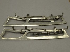 Pair Antique Chrome Martin Skate Co, MA - clip on ice skates