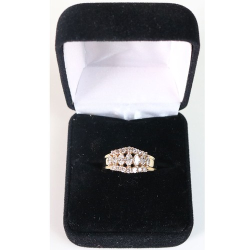 Ladies 21 Diamond Band 1 CTTW 14K Yellow Gold Ring - Picture 3 of 6