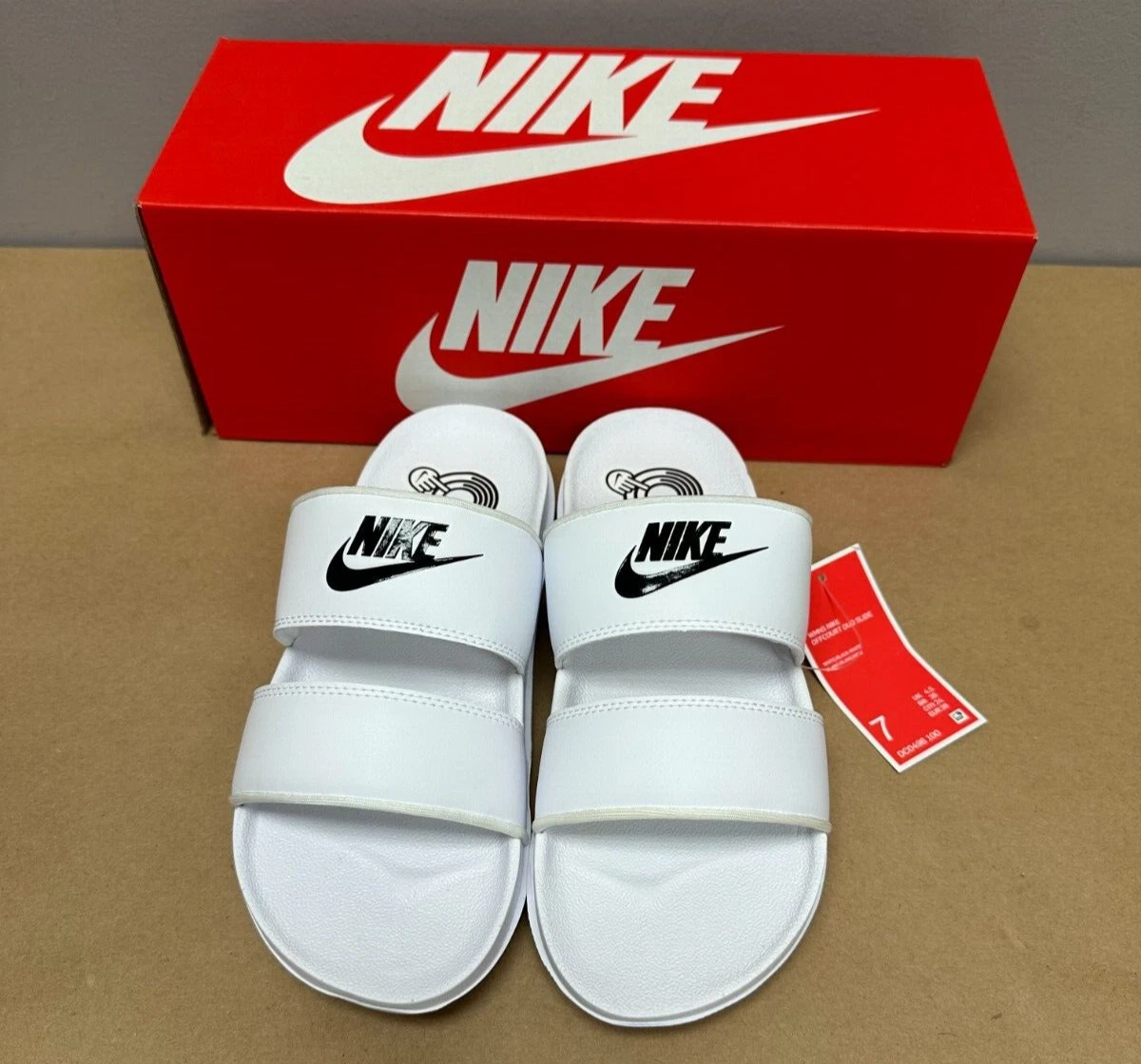 Women s Nike Offcourt Duo Slide Sandal White Black DC0496 100 Sz. 7