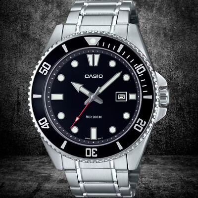 Casio MDV107D-1A1 Men's Duro 200M Watch Diver Modern Analog Sports Steel New