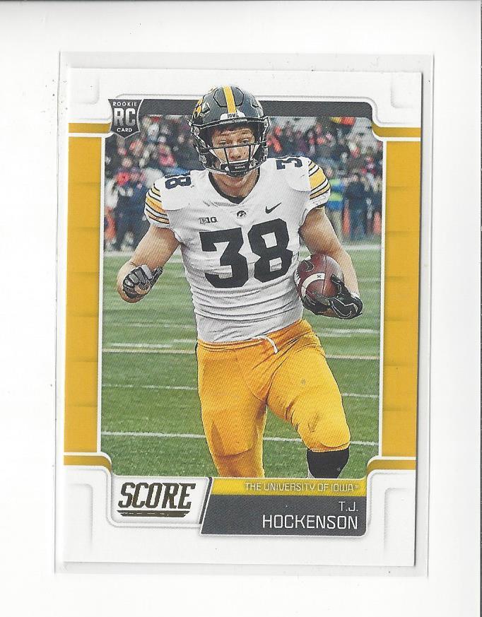TJ Hockenson Panini Score #422 Gold Zone
