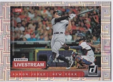 AARON JUDGE New York Yankees Baseball 2021 Donruss Insert Card LIVESTREAM VECTOR