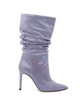 Stivaletto Stampa Pitone Slouchy Boot Paris Texas in colore lilla con effetto...