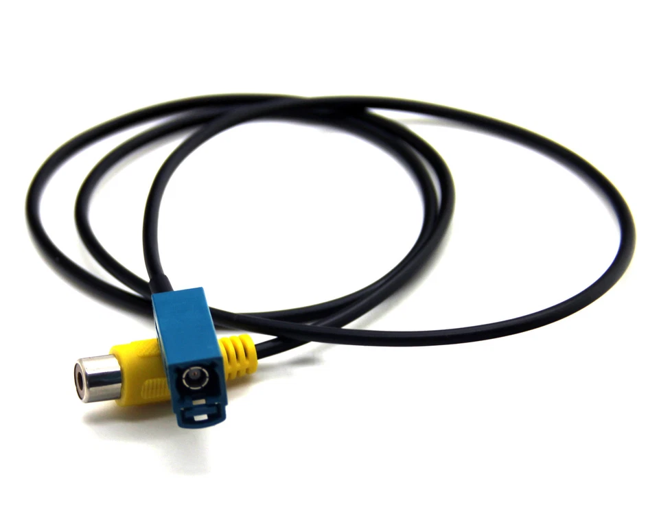 Adaptador de cabo de vídeo RCA câmera de visão traseira reversa Fakra para Mercedes-Benz original - Imagem 2 de 4