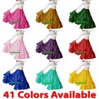 Satin 12 Yard 5 Tiered Gypsy Skirt Belly Dance Tribal Ruffle Jupe Flamenco Roke
