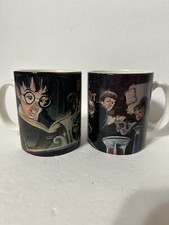 HARRY POTTER And The Sorcerer  s Stone Mugs 2000 Warner Brothers Set Of 2
