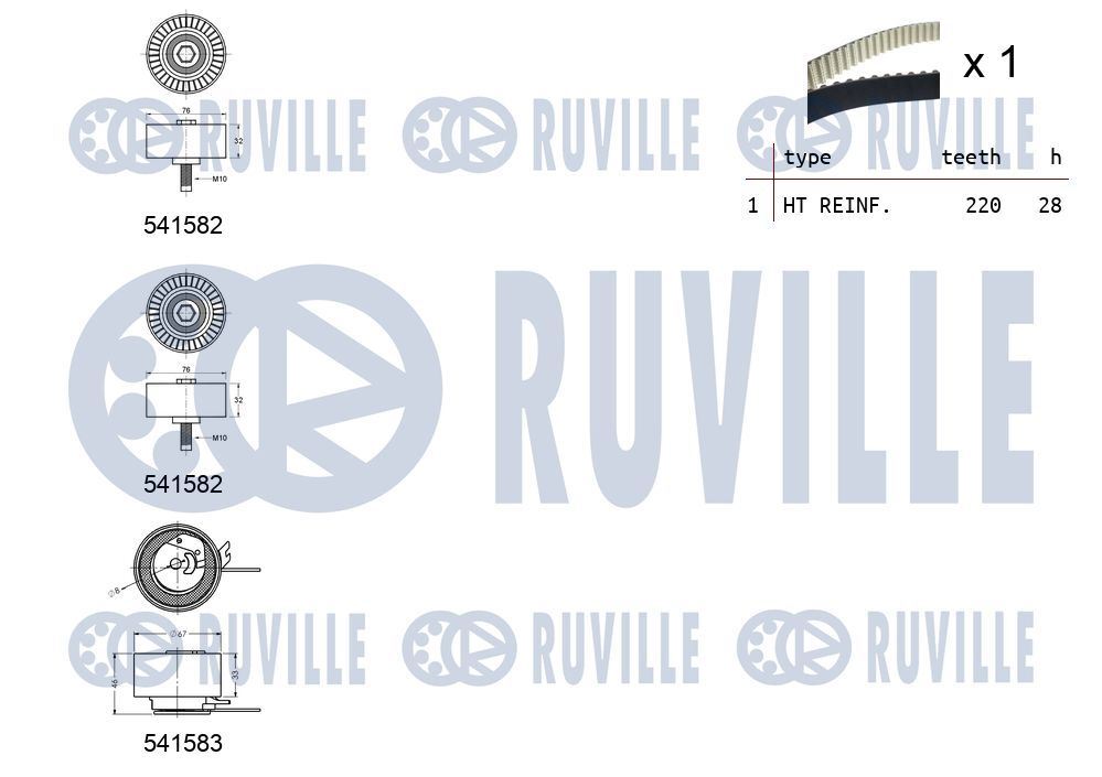 Kit de distribution pour Chrysler Voyager 4 et Dodge Nitro 2.8 CRD