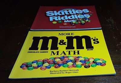 MATH BOOKS COUNT TEACH WITH CANDY MORE M & M'S & SKITTLES RIDDLES PAPERBACK 