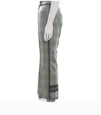 MSGM MILAN LACE TRIMMED Fine WOOL PANT NWT SZ 4
