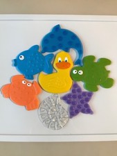 Mini Bath Mat Mats for Tub or Shower - 4 Pack - Non Slip Bathtub Appliques