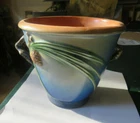 VERY RARE 1935 ROSEVILLE BLUE PINE CONE PATTERN PLANTER OR POT 6 INCH