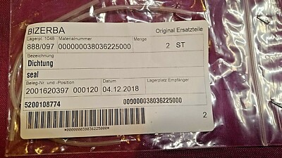***BIZERBA *** SEAL OEM #38036225000    NEW FACTORY SEALED
