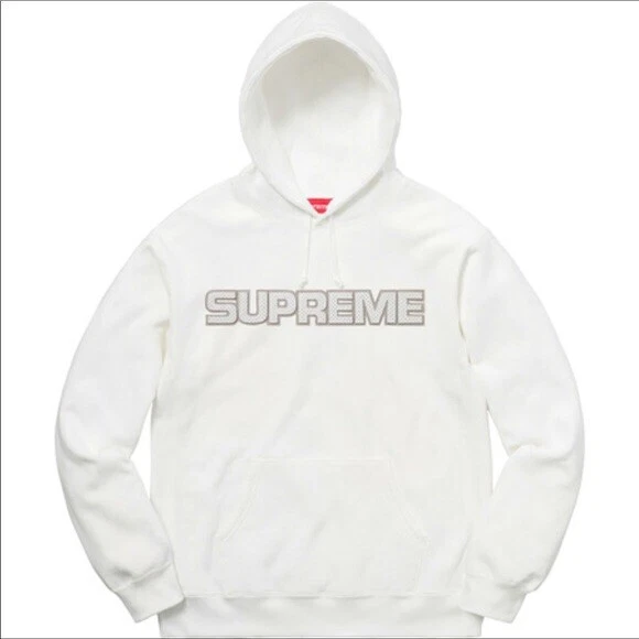 Sweat shirt à capuche en cuir perforé Supreme sweat à capuche blanc L large