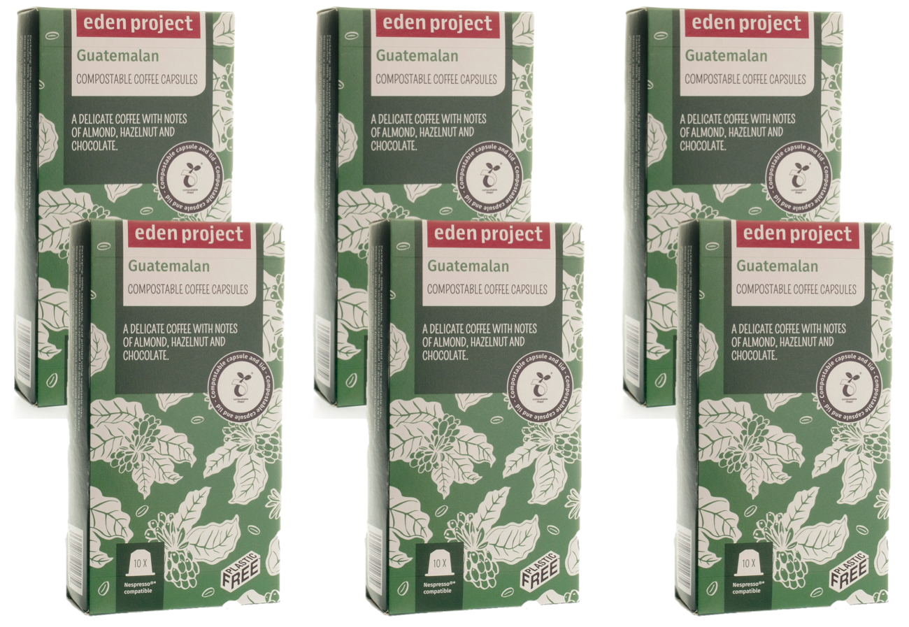 60 PLASTIC FREE Eden Project Home Compost Guatemalan Nespresso Compatible Pods