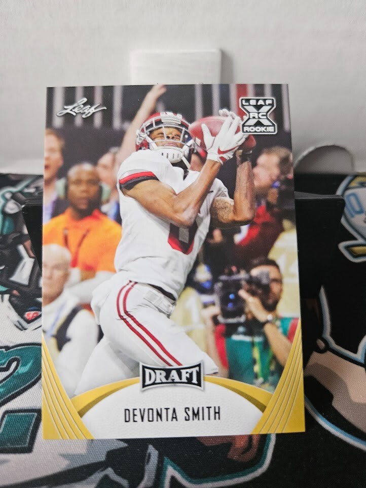 2021 Leaf Draft #26 Gold DeVonta Smith Alabama Crimson Tide