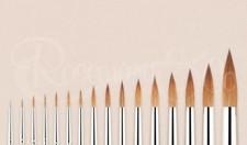 Size 1 - 7" - Series 33. Kolinsky Sable Pointed Rounds - Rosemary & Co. Brushes