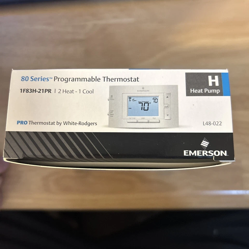 **NEW** 1F83H-21PR Emerson/WhiteRodgers 2 Heat/1 Cool Heat Pump Prog Tstat HVAC - Image 3 of 3